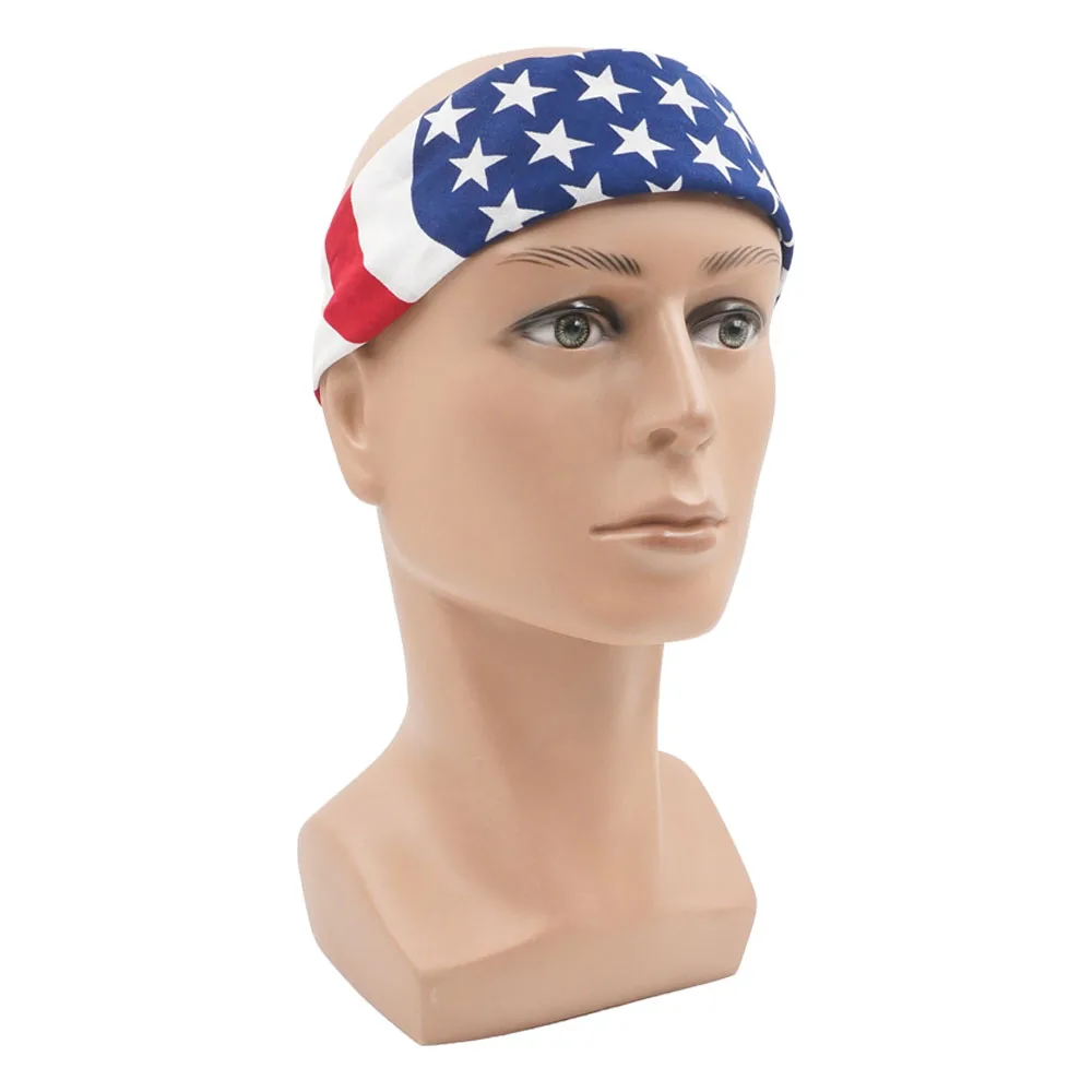 Square Running Headband Scarf Jamaica Flag Bandana 100% Cotton Biker Cycling Head Wrap Cowboy Kerchief Men Women Neck Accessary