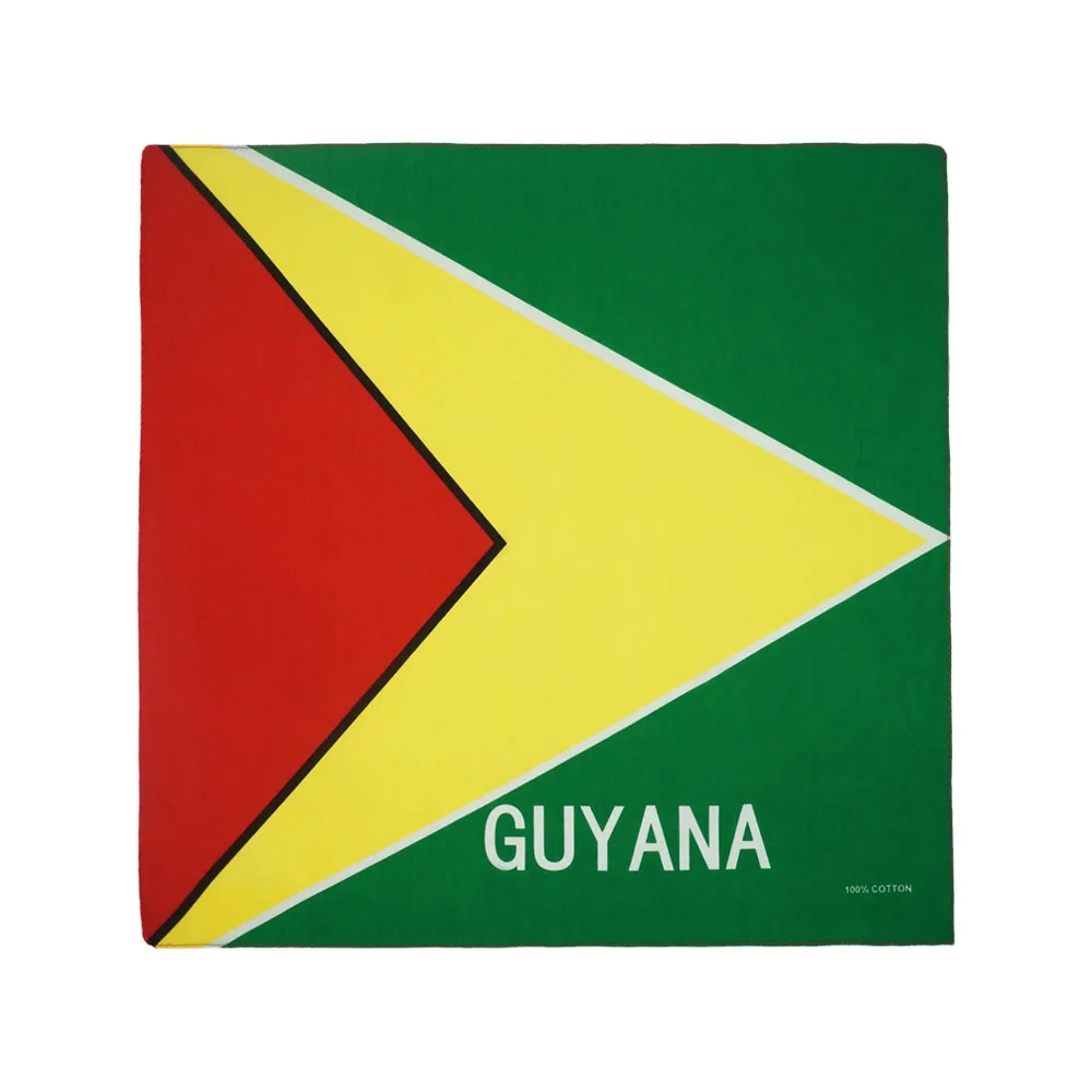 Square Running Headband Scarf Jamaica Flag Bandana 100% Cotton Biker Cycling Head Wrap Cowboy Kerchief Men Women Neck Accessary