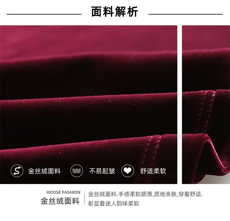 2026 Autunm women fashion elegant velour blouse,Winter velvet shirts black wine Blusas Tops blusas mujer de moda blouse