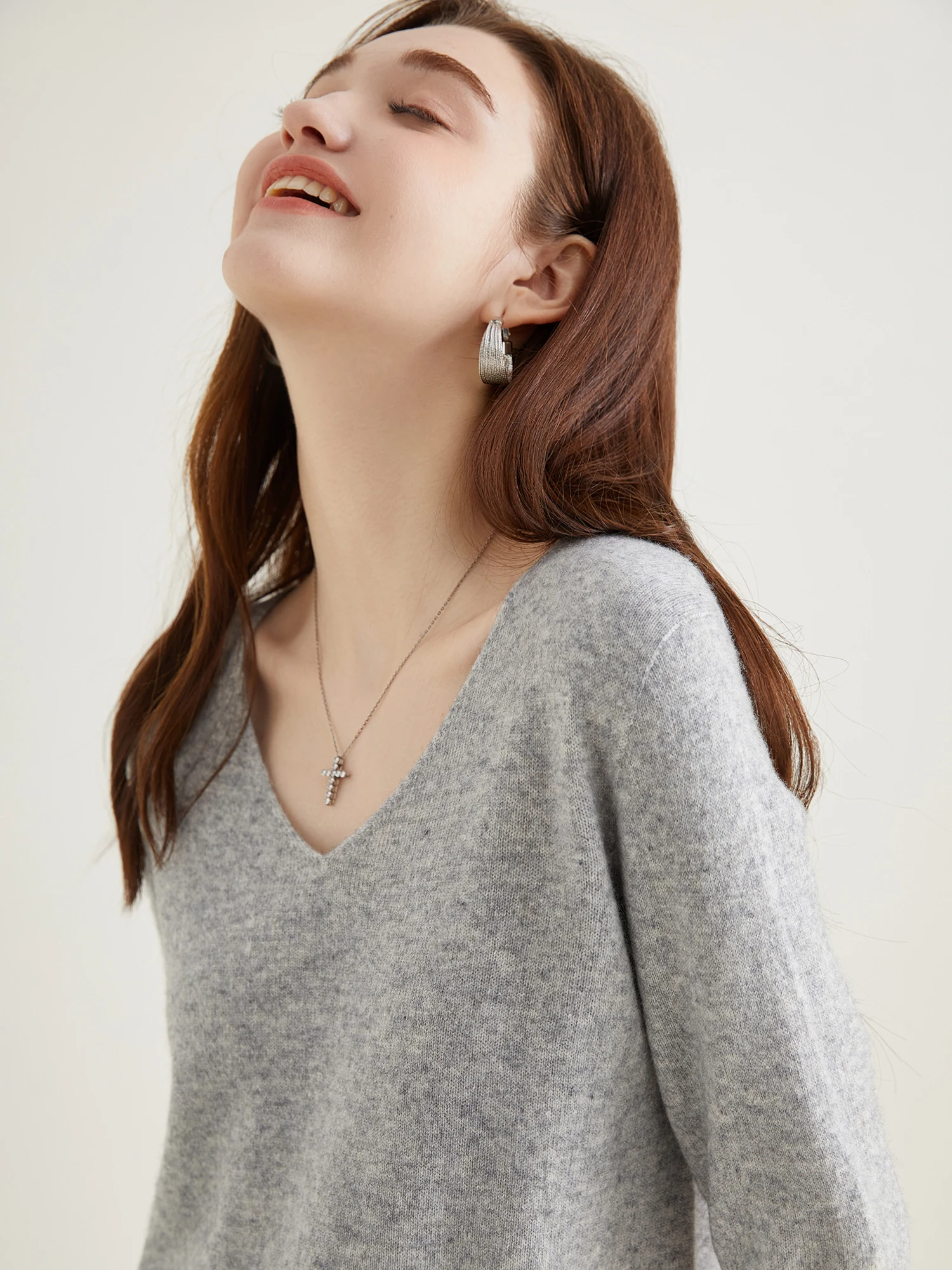 Women's Sweater 100% Merino Wool Sweater for Women Pullover Short Sleeve Tops Spring Summer V Neck Soft Knitted Female Clothing