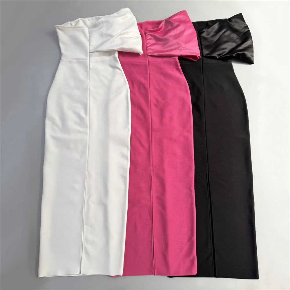 Women Sexy Off Shoulder Bandage Dress Beading Patchwork Clothes Club Party Celebrity Elegant Dresses