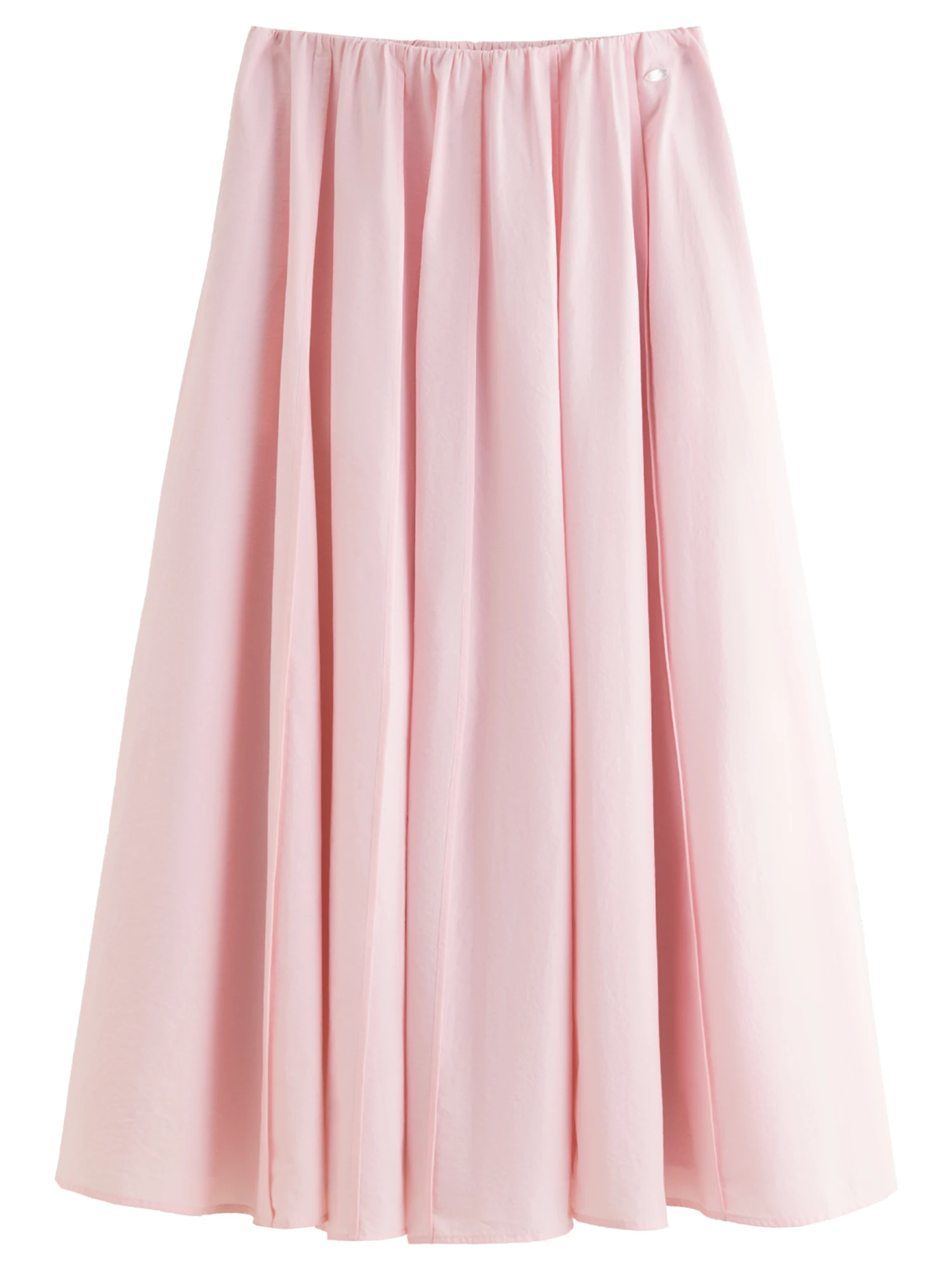 DUSHU Plus Size Women Clothing Simple 3D Pleated Skirt for Plus-sized Women Umbrella Hem Slimming Long Dress 25DS82957+25DS88006