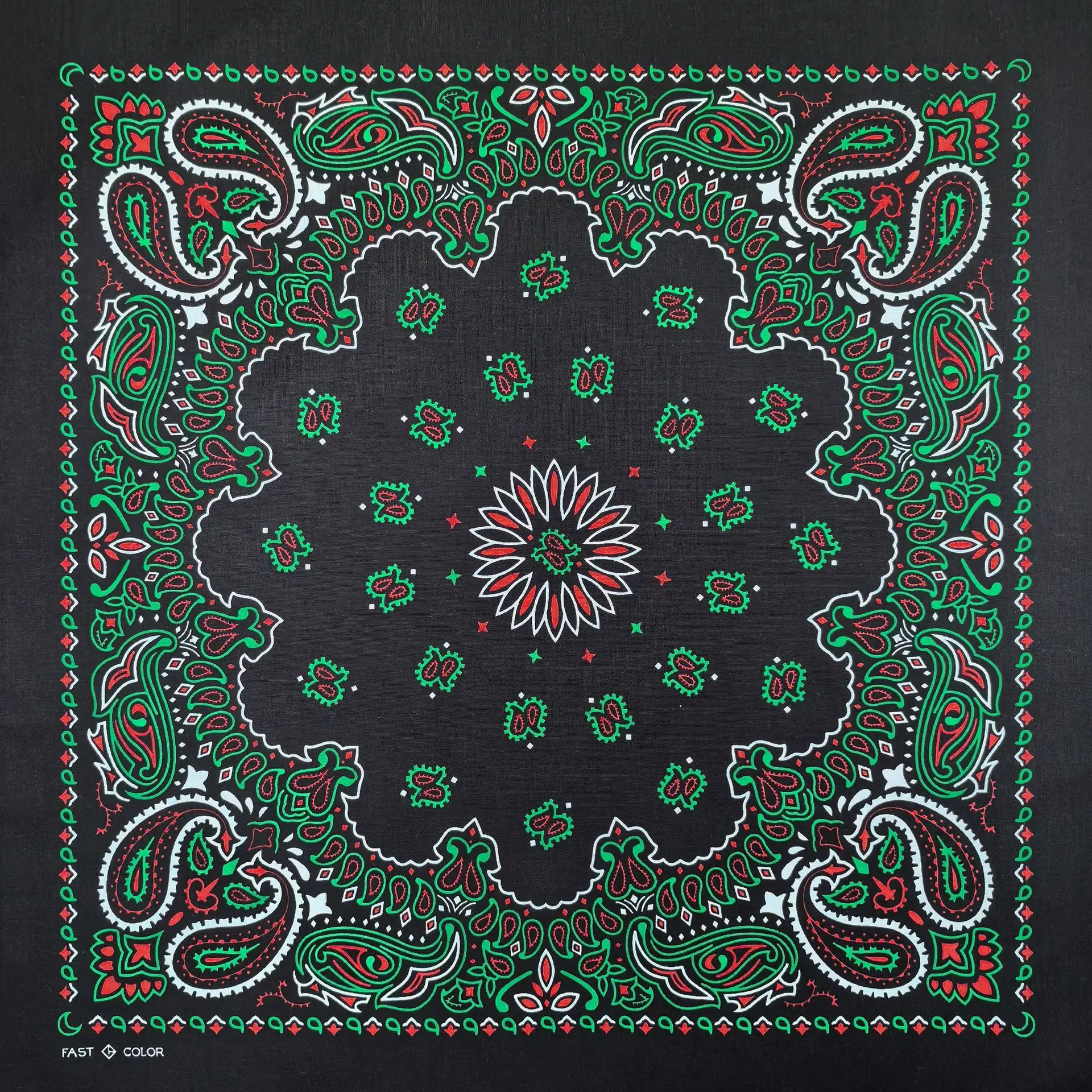 Cotton Cartoon Geometric Scarf Digital Print Bandana for HipHop Dance Cycling Casual Streetwear Multi-Functional Unisex Headwear
