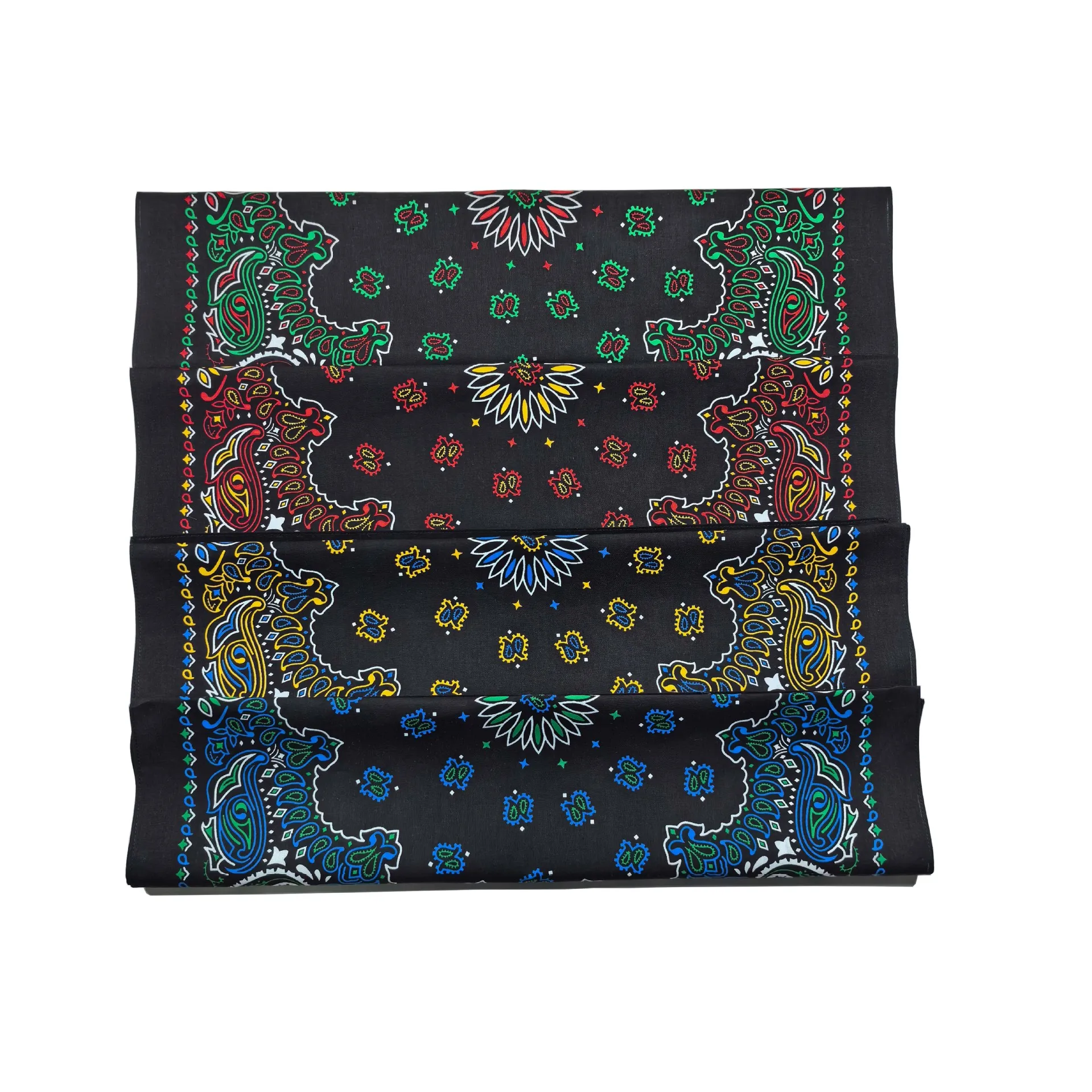 Cotton Cartoon Geometric Scarf Digital Print Bandana for HipHop Dance Cycling Casual Streetwear Multi-Functional Unisex Headwear