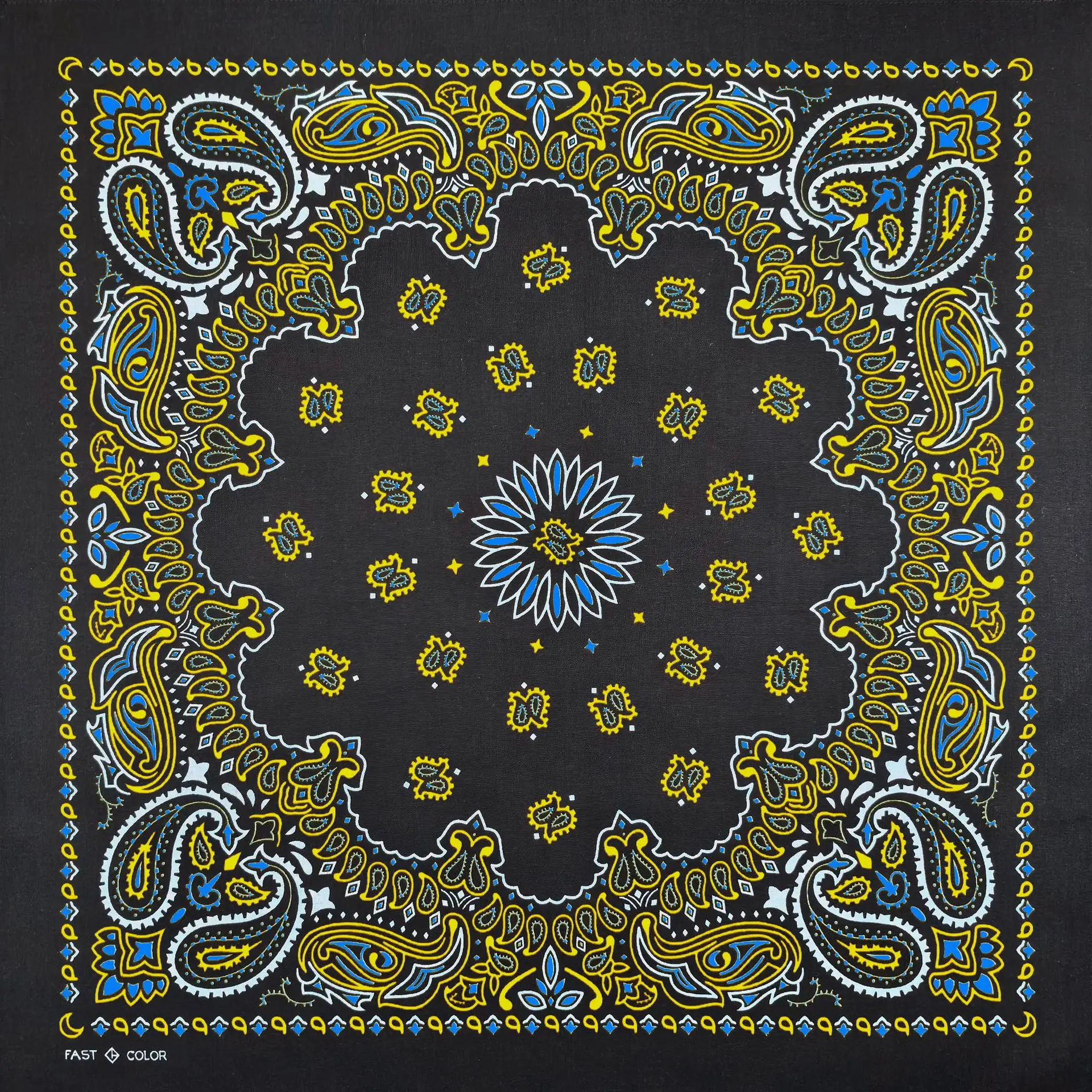 Cotton Cartoon Geometric Scarf Digital Print Bandana for HipHop Dance Cycling Casual Streetwear Multi-Functional Unisex Headwear