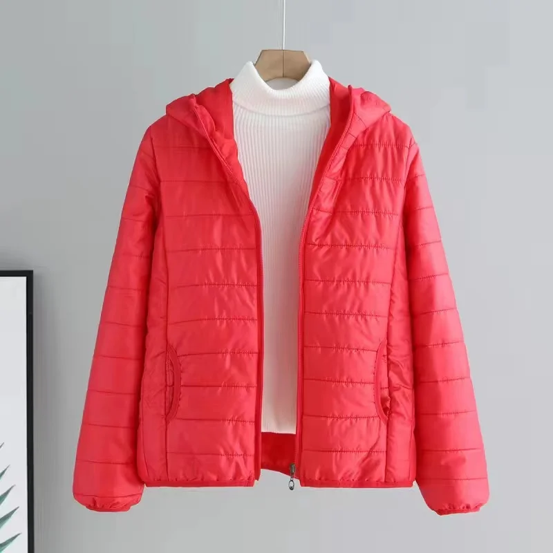 Women Jacket Autumn Winter Parkas 2024 New Female light Thin Down Cotton Coat Ladies Casual Hooded Short Warm Basic Overcoat