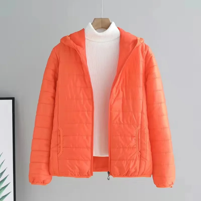 Women Jacket Autumn Winter Parkas 2024 New Female light Thin Down Cotton Coat Ladies Casual Hooded Short Warm Basic Overcoat