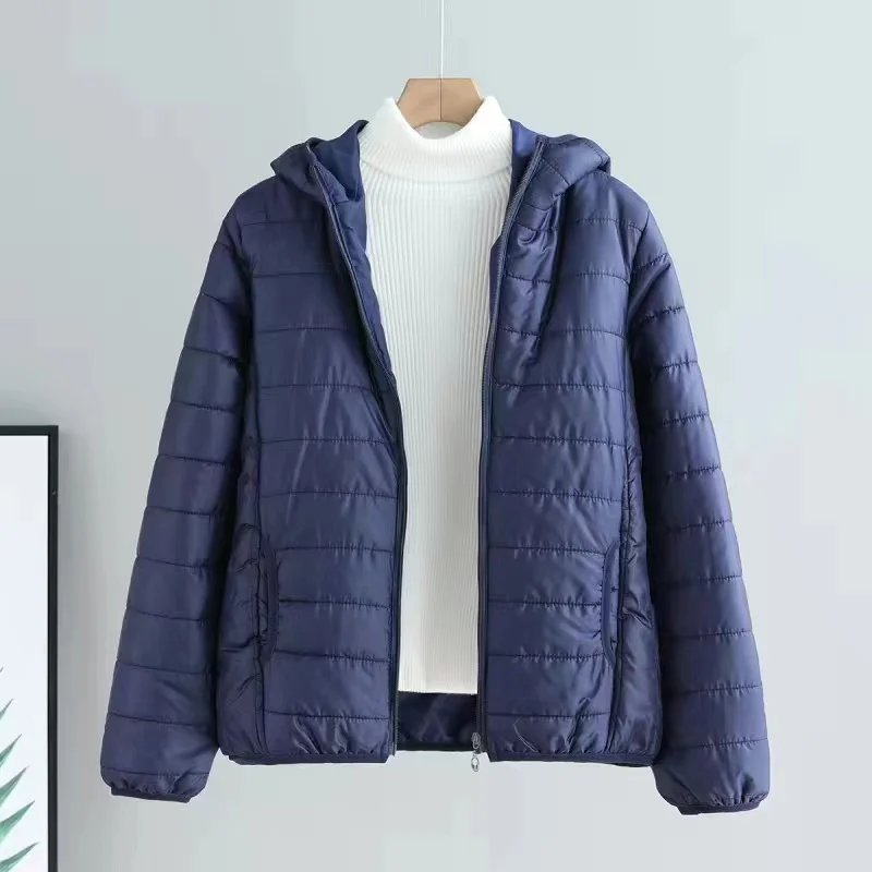 Women Jacket Autumn Winter Parkas 2024 New Female light Thin Down Cotton Coat Ladies Casual Hooded Short Warm Basic Overcoat