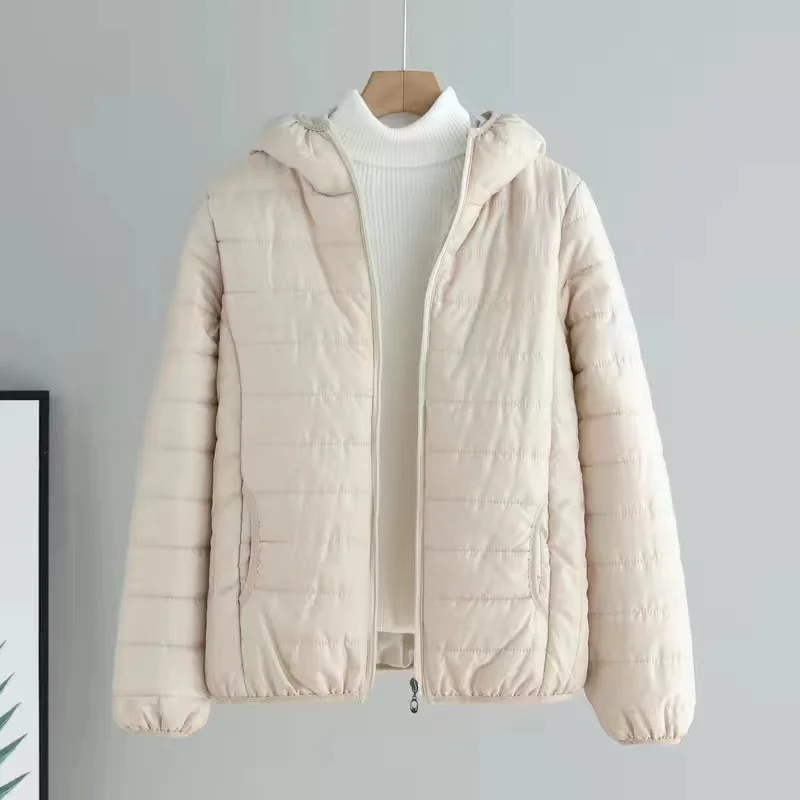 Women Jacket Autumn Winter Parkas 2024 New Female light Thin Down Cotton Coat Ladies Casual Hooded Short Warm Basic Overcoat