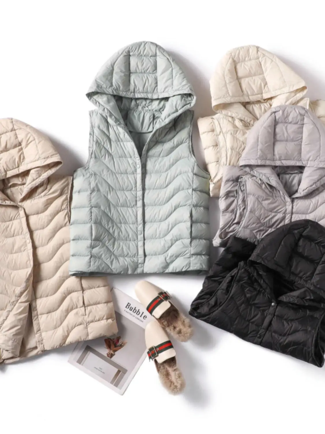 New2026 Autumn Winter Korean Hooded Down Cotton Vest Women Long Loose Casual Sleeveless Warm Waistcoat Female Parkas Jacket Tops