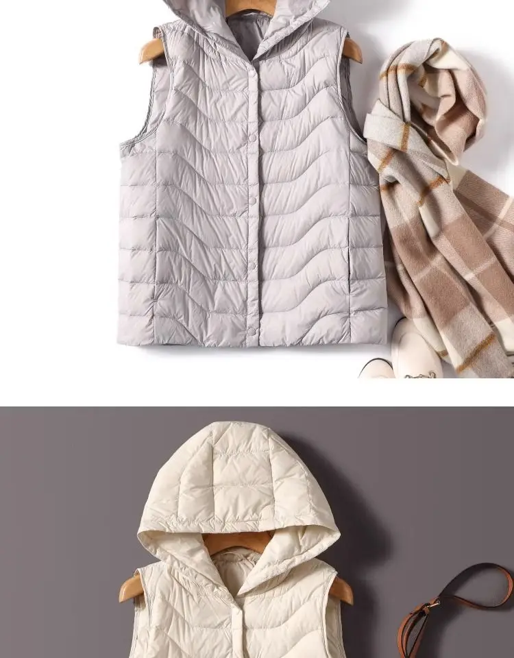 New2026 Autumn Winter Korean Hooded Down Cotton Vest Women Long Loose Casual Sleeveless Warm Waistcoat Female Parkas Jacket Tops