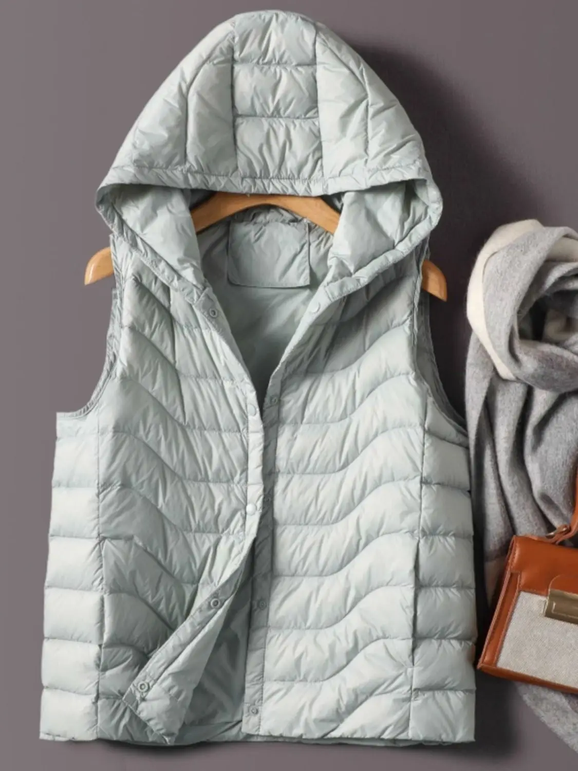 New2026 Autumn Winter Korean Hooded Down Cotton Vest Women Long Loose Casual Sleeveless Warm Waistcoat Female Parkas Jacket Tops