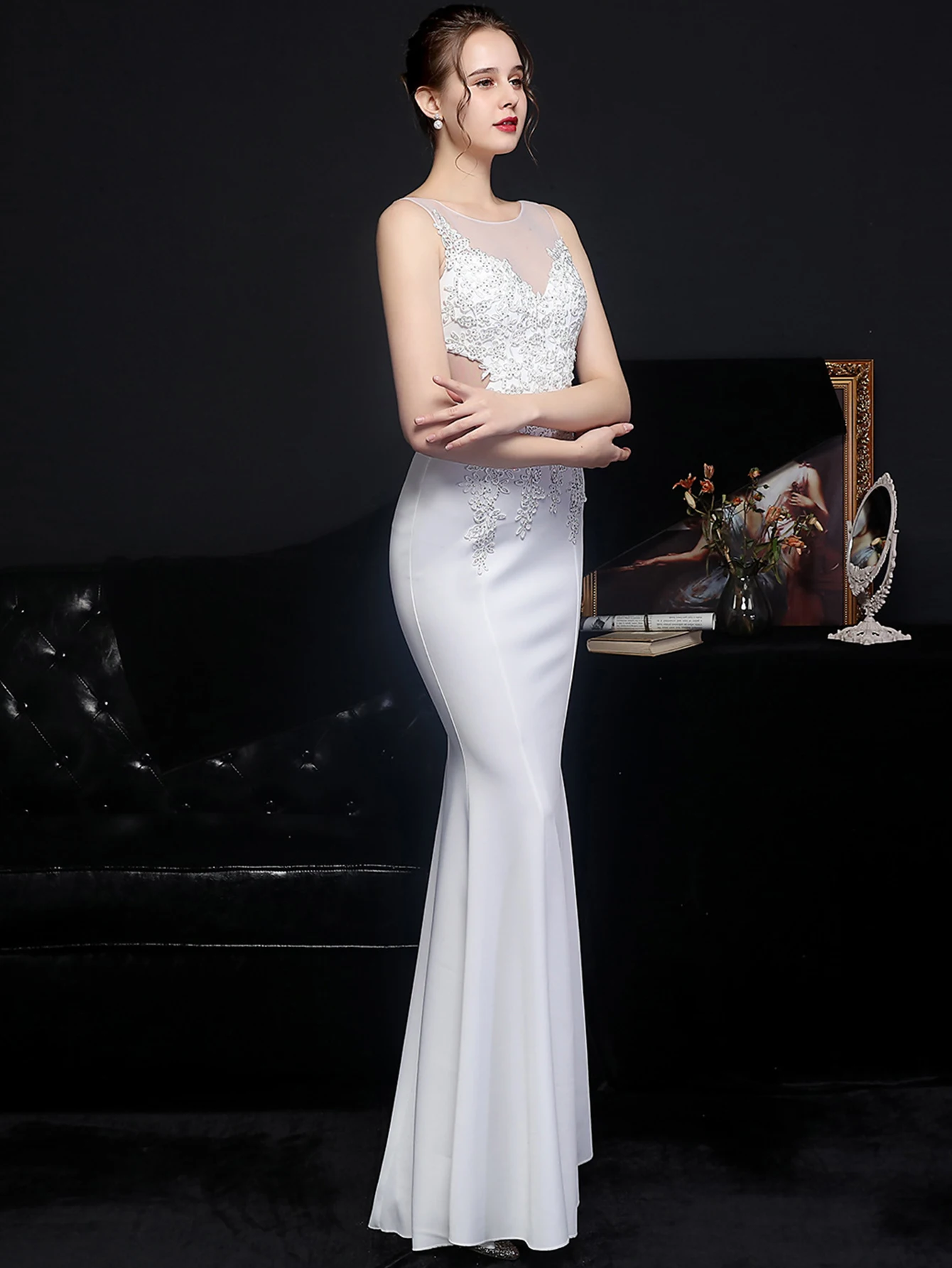 Sexy See Through Mesh Maxi Summer Dress Women Elegant Wedding Prom Lace Dresses Luxury Long Rhinestone Evening Dresses Vestidos