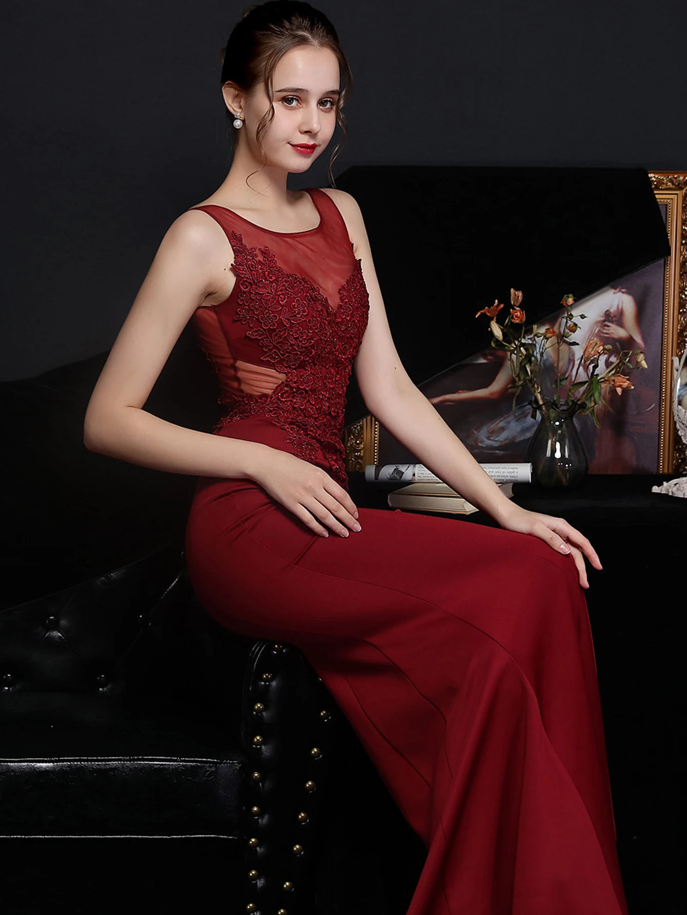 Sexy See Through Mesh Maxi Summer Dress Women Elegant Wedding Prom Lace Dresses Luxury Long Rhinestone Evening Dresses Vestidos