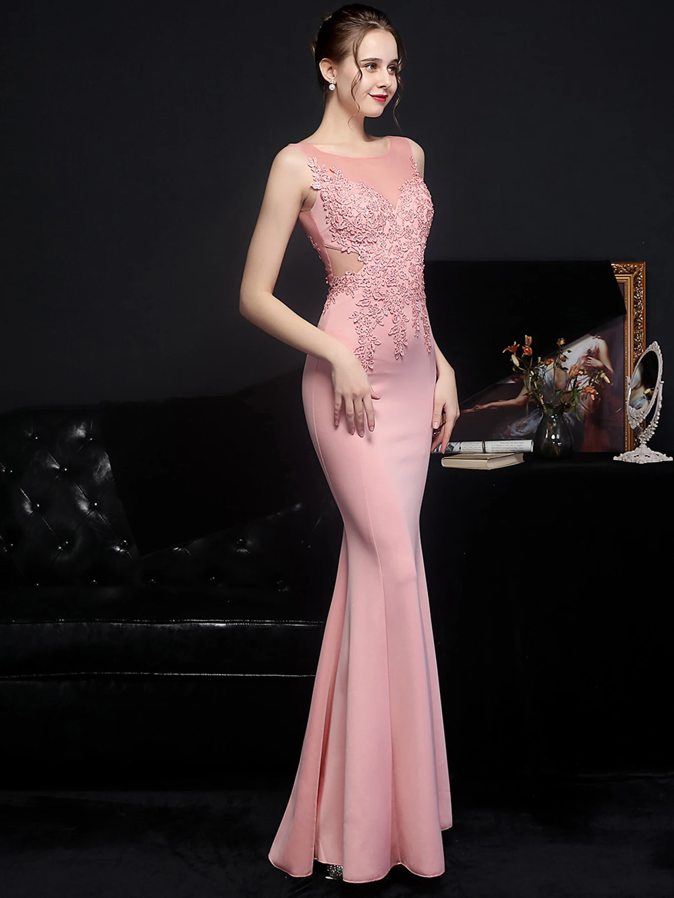 Sexy See Through Mesh Maxi Summer Dress Women Elegant Wedding Prom Lace Dresses Luxury Long Rhinestone Evening Dresses Vestidos