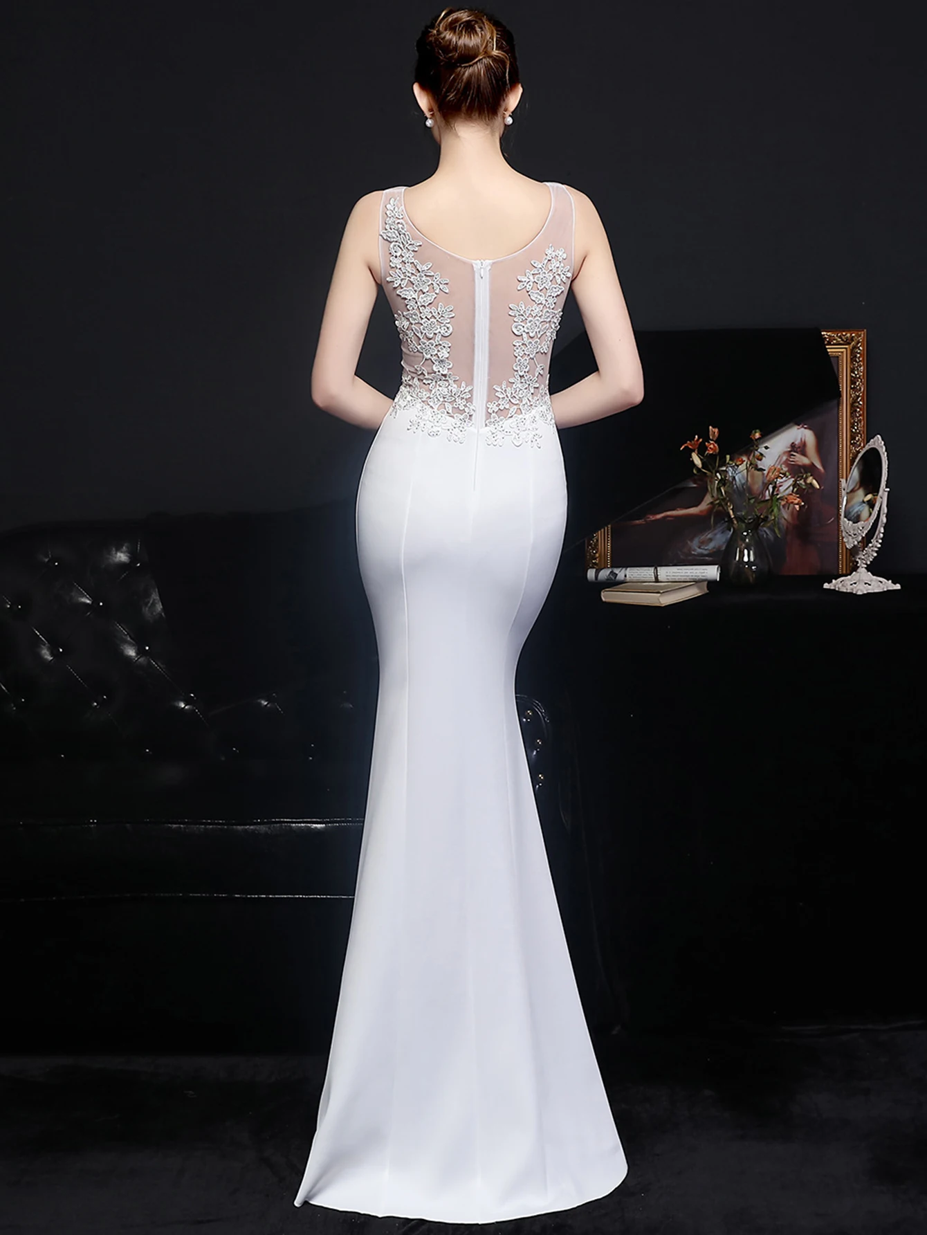 Sexy See Through Mesh Maxi Summer Dress Women Elegant Wedding Prom Lace Dresses Luxury Long Rhinestone Evening Dresses Vestidos