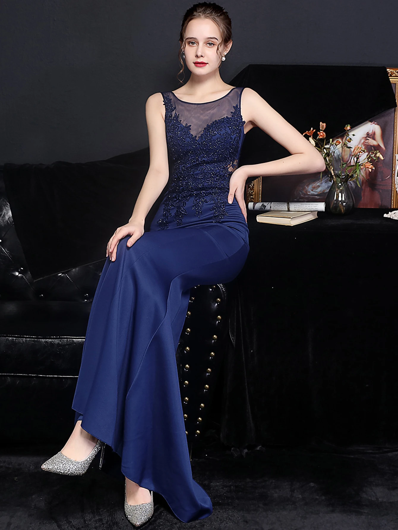 Sexy See Through Mesh Maxi Summer Dress Women Elegant Wedding Prom Lace Dresses Luxury Long Rhinestone Evening Dresses Vestidos
