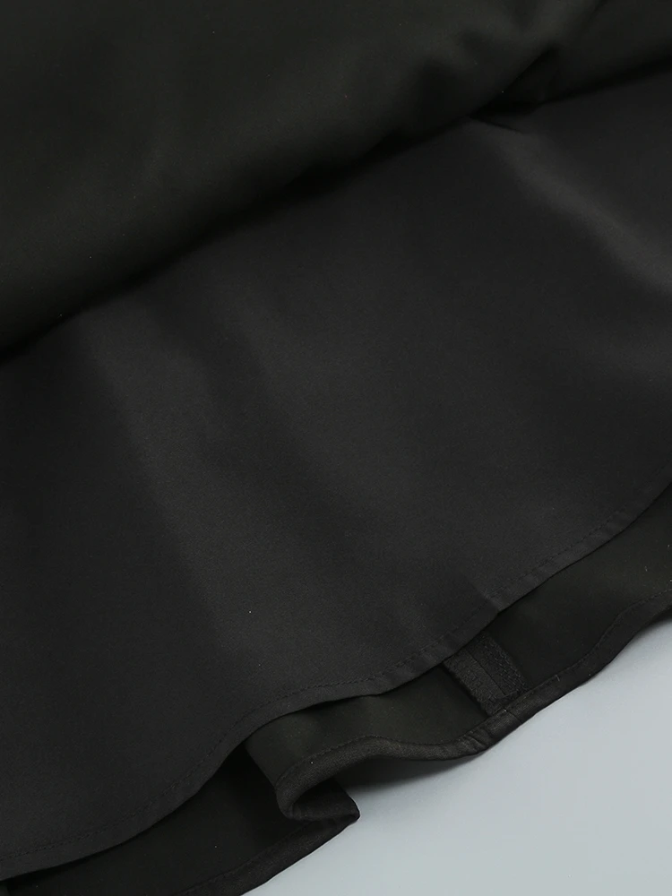 Sexy Long Sleeves Waist Sparkle Diamonds A-line Dress Women Black Patchwork Luxury Crystal Mini Dresses Celebrity Party Evening