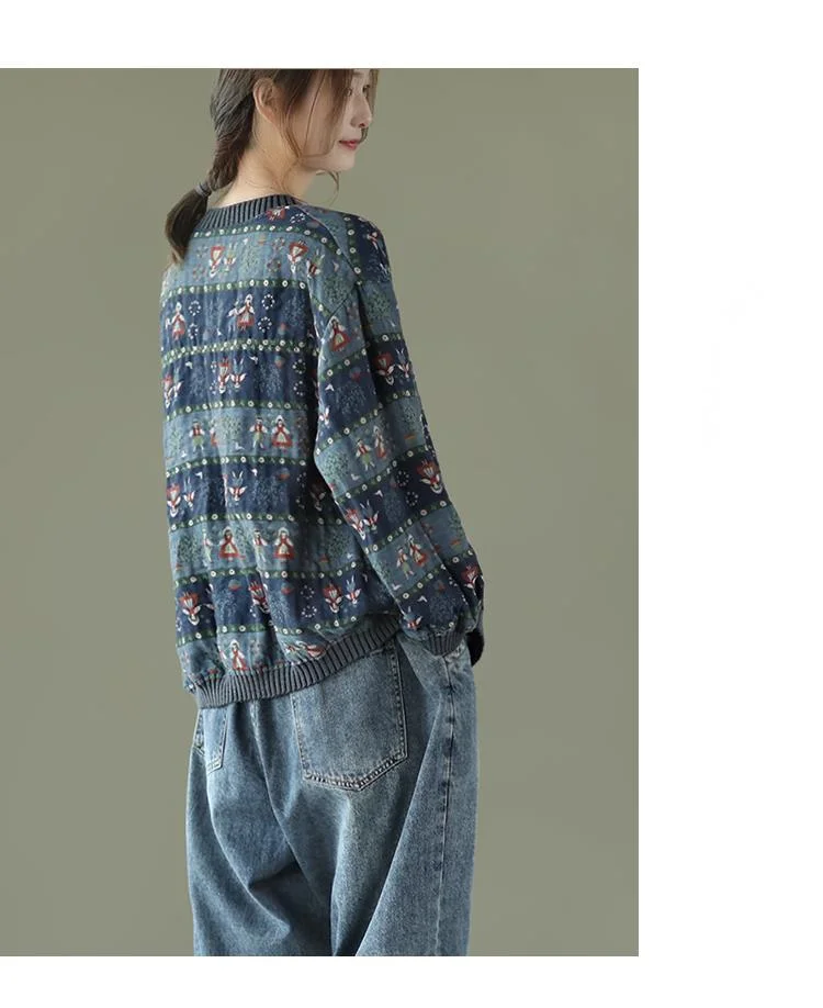 Amax LuluE 2025 Summer Womens Striped Jackets Japan Style Linen Printed Coats Ladies Vintage Loose Clothes Buttons Basic Jacket