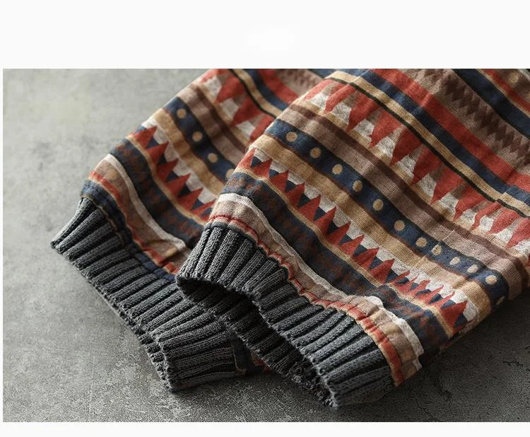 Amax LuluE 2025 Summer Womens Striped Jackets Japan Style Linen Printed Coats Ladies Vintage Loose Clothes Buttons Basic Jacket