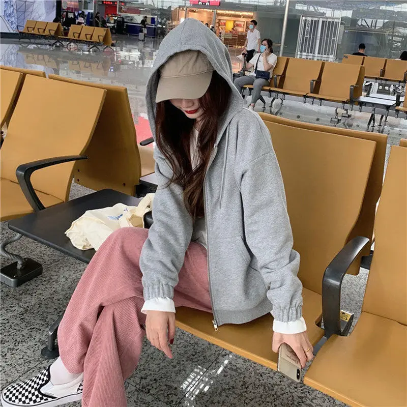 Spring and Autumn Pink Corduroy Pants Women Casual Wide-leg Sweatpants Female High Waist Straight Loose Super Hot Dropshipping