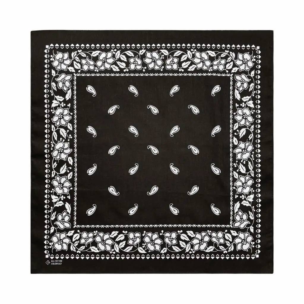 Popular Hip Hop Navy Blue Cashew Flower Bandana Men Women Outdoor Headbands Hair Band Wrist Wrap Amoeba Scarves Hair Accessories