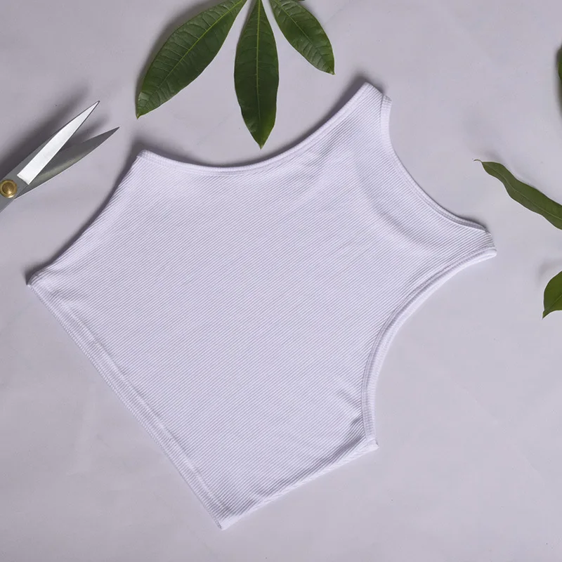 2025 Summer Slim Render Short Top Sexy Women Sleeveless O Croptops Tank Tops Solid Black/White Crop Vest Tops Wholesale