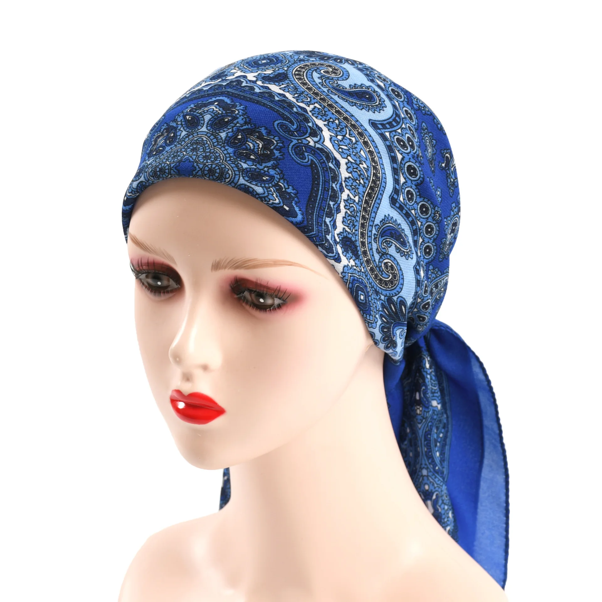 70*70cm Women Russian National Scarf Etnhic Style Floral Print Square Bandana Head Wraps Handkerchief Babushka Headband Scarves