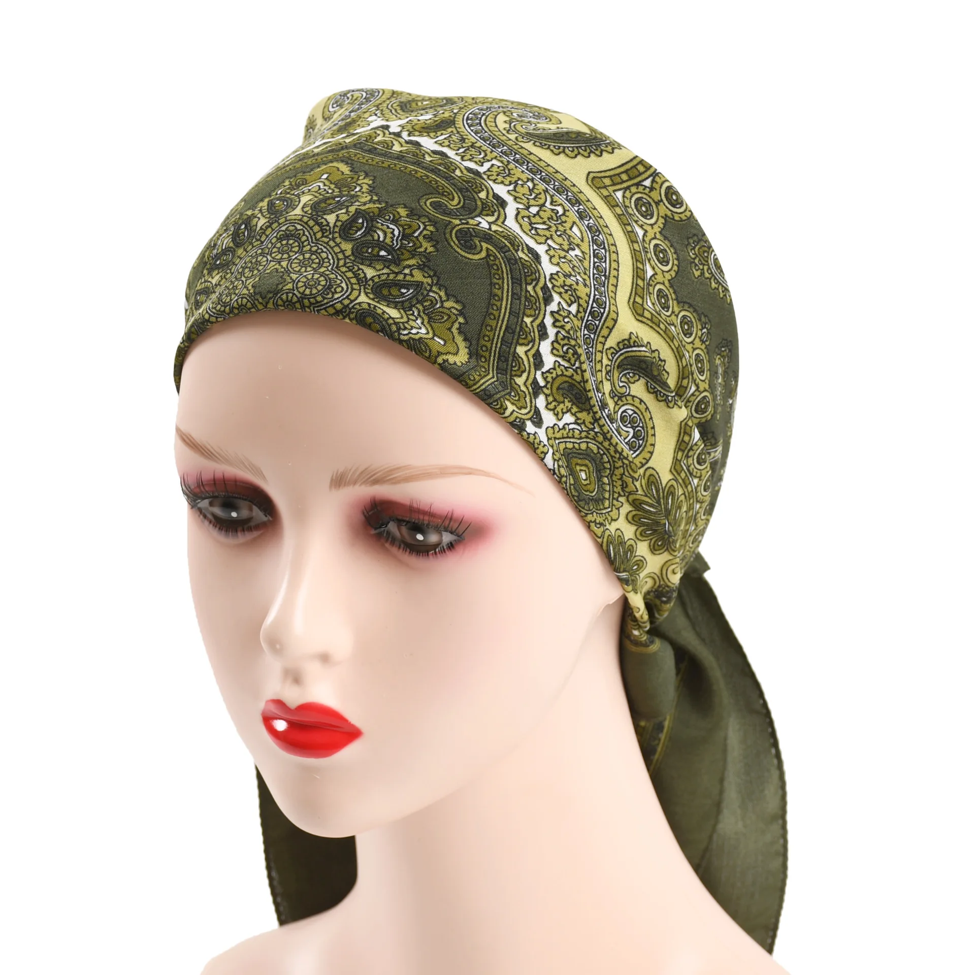 70*70cm Women Russian National Scarf Etnhic Style Floral Print Square Bandana Head Wraps Handkerchief Babushka Headband Scarves