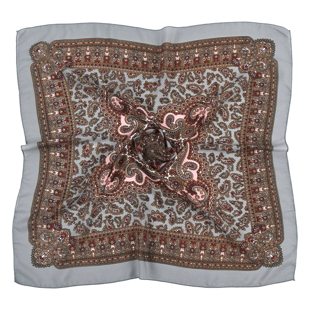 70*70cm Women Russian National Scarf Etnhic Style Floral Print Square Bandana Head Wraps Handkerchief Babushka Headband Scarves