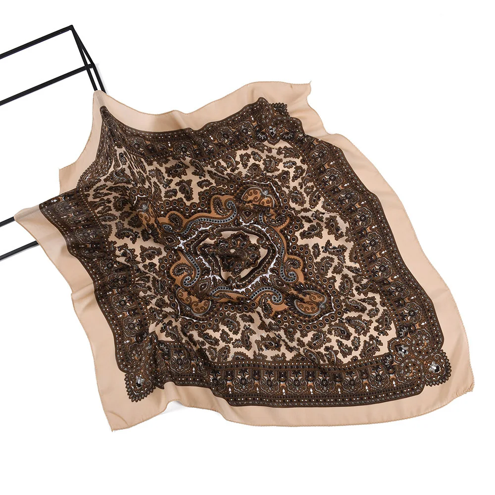 70*70cm Women Russian National Scarf Etnhic Style Floral Print Square Bandana Head Wraps Handkerchief Babushka Headband Scarves