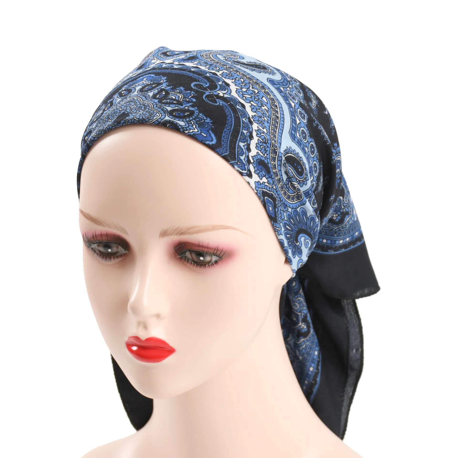 70*70cm Women Russian National Scarf Etnhic Style Floral Print Square Bandana Head Wraps Handkerchief Babushka Headband Scarves