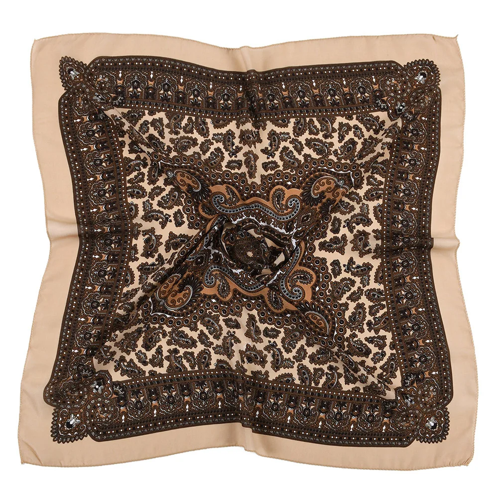 70*70cm Women Russian National Scarf Etnhic Style Floral Print Square Bandana Head Wraps Handkerchief Babushka Headband Scarves