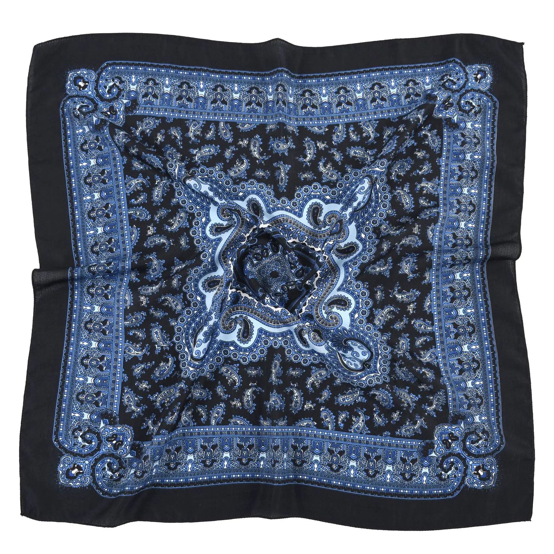 70*70cm Women Russian National Scarf Etnhic Style Floral Print Square Bandana Head Wraps Handkerchief Babushka Headband Scarves