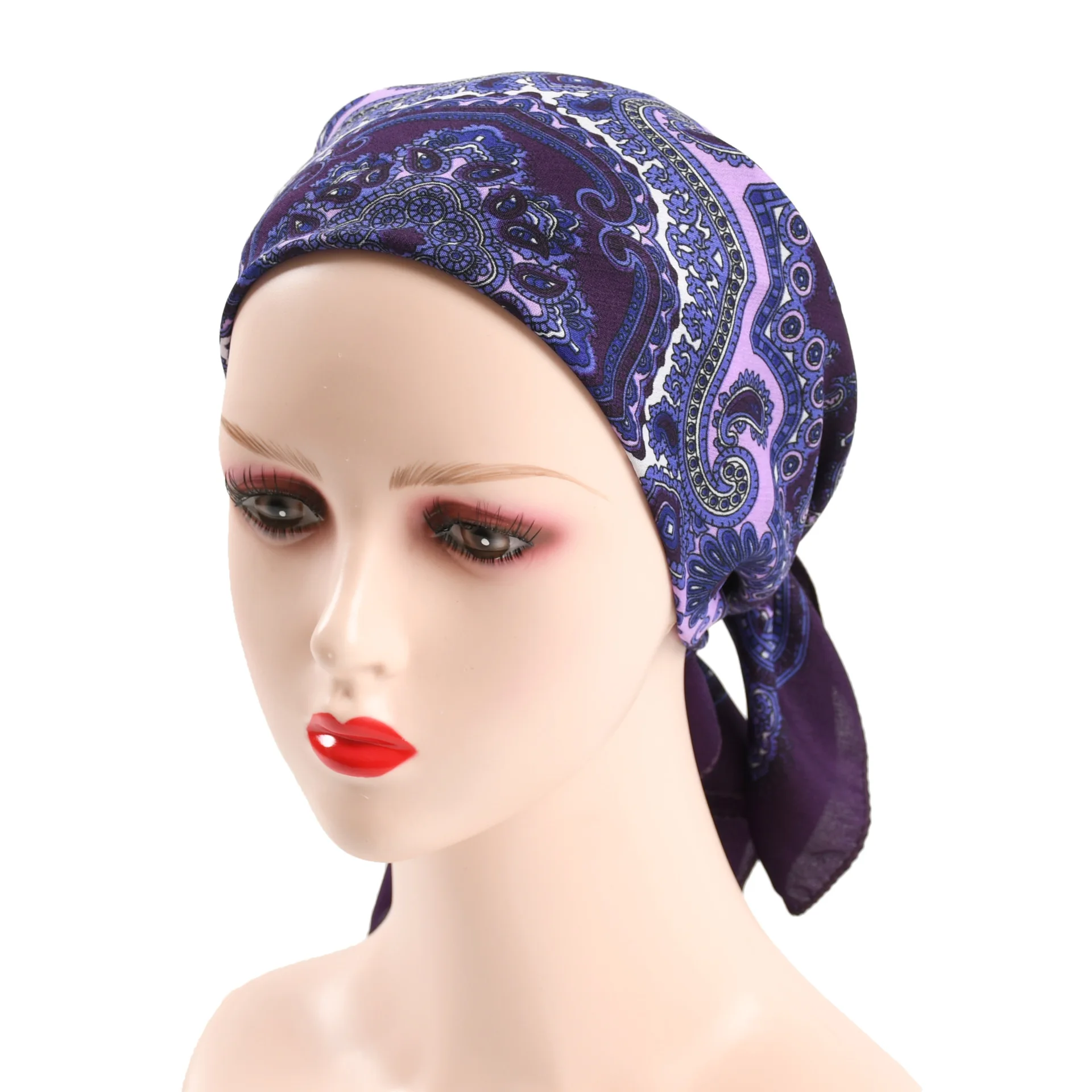 70*70cm Women Russian National Scarf Etnhic Style Floral Print Square Bandana Head Wraps Handkerchief Babushka Headband Scarves