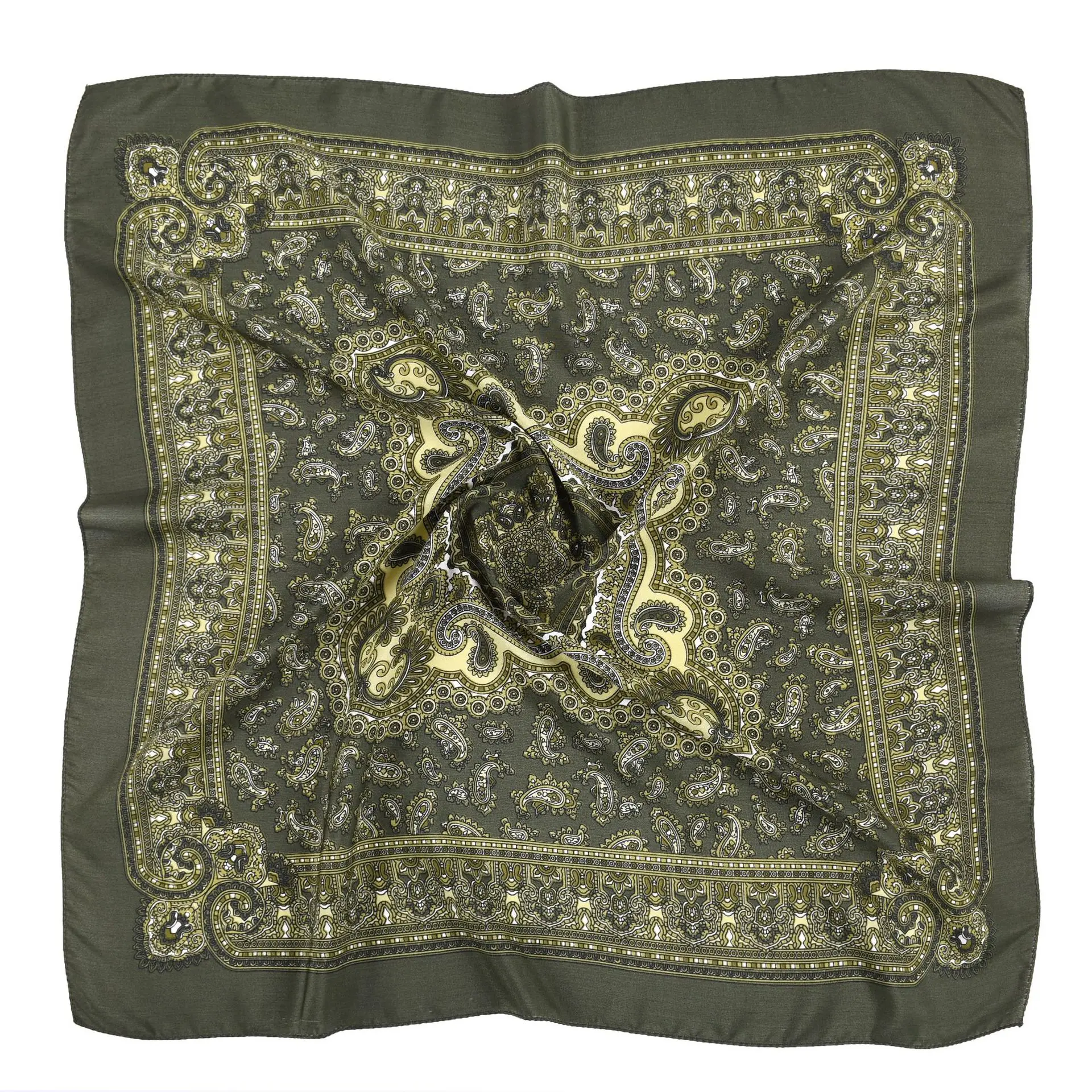 70*70cm Women Russian National Scarf Etnhic Style Floral Print Square Bandana Head Wraps Handkerchief Babushka Headband Scarves
