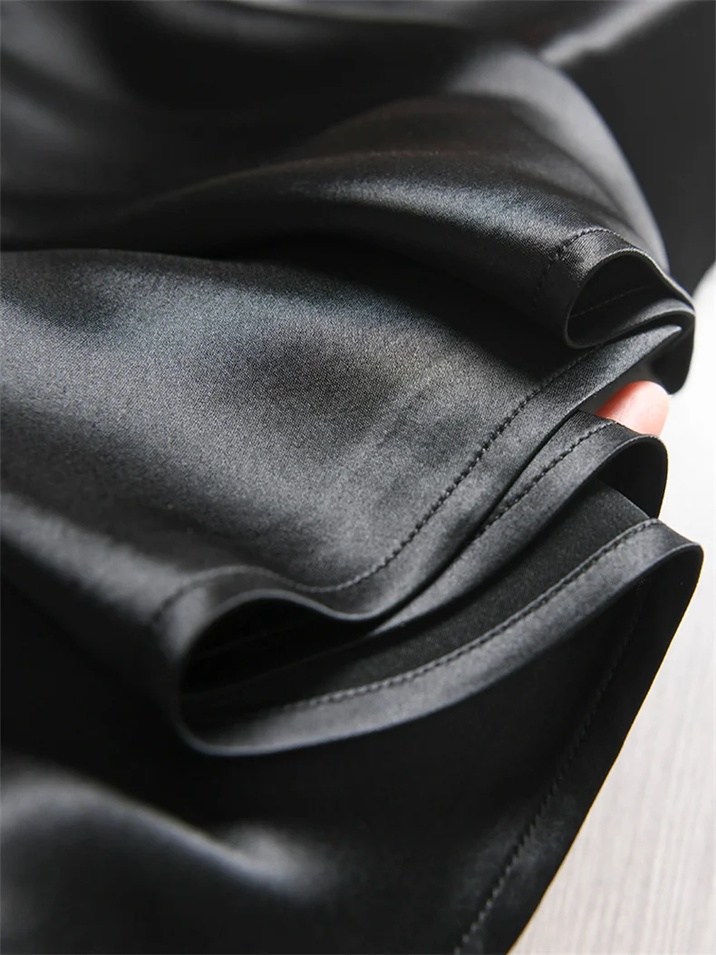 Elegant Glossy Acetic Acid Satin Skirt for Women Mid-Length Slim A-Line Maternity Style Spring Autumn New 6XL Sizes Available