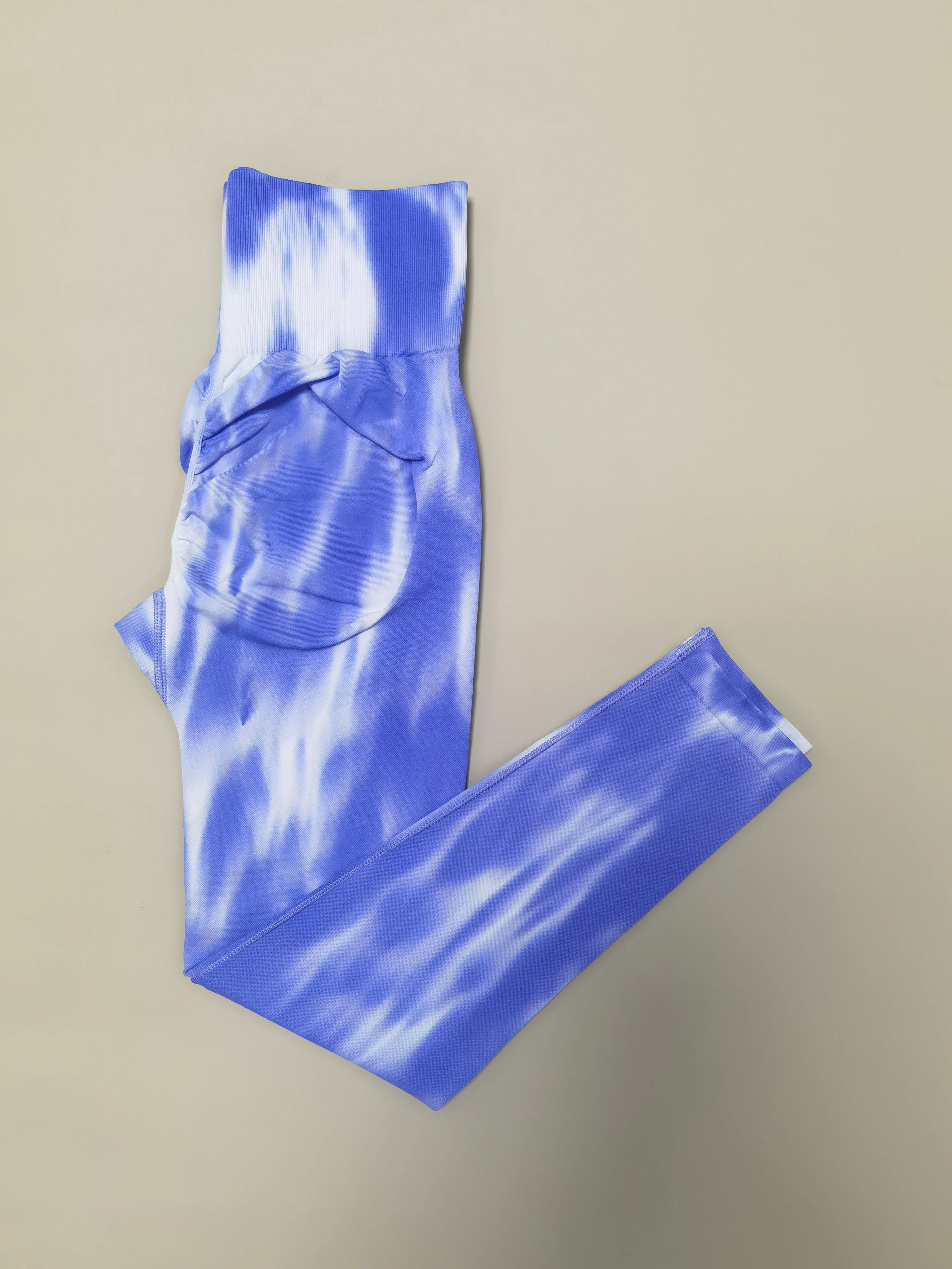 Women Tie Dye Seamless Leggings Scrunch Fitness High Waist Athletic Yoga Pants Soft Nylon Workout Elastic Gym Training Leggins