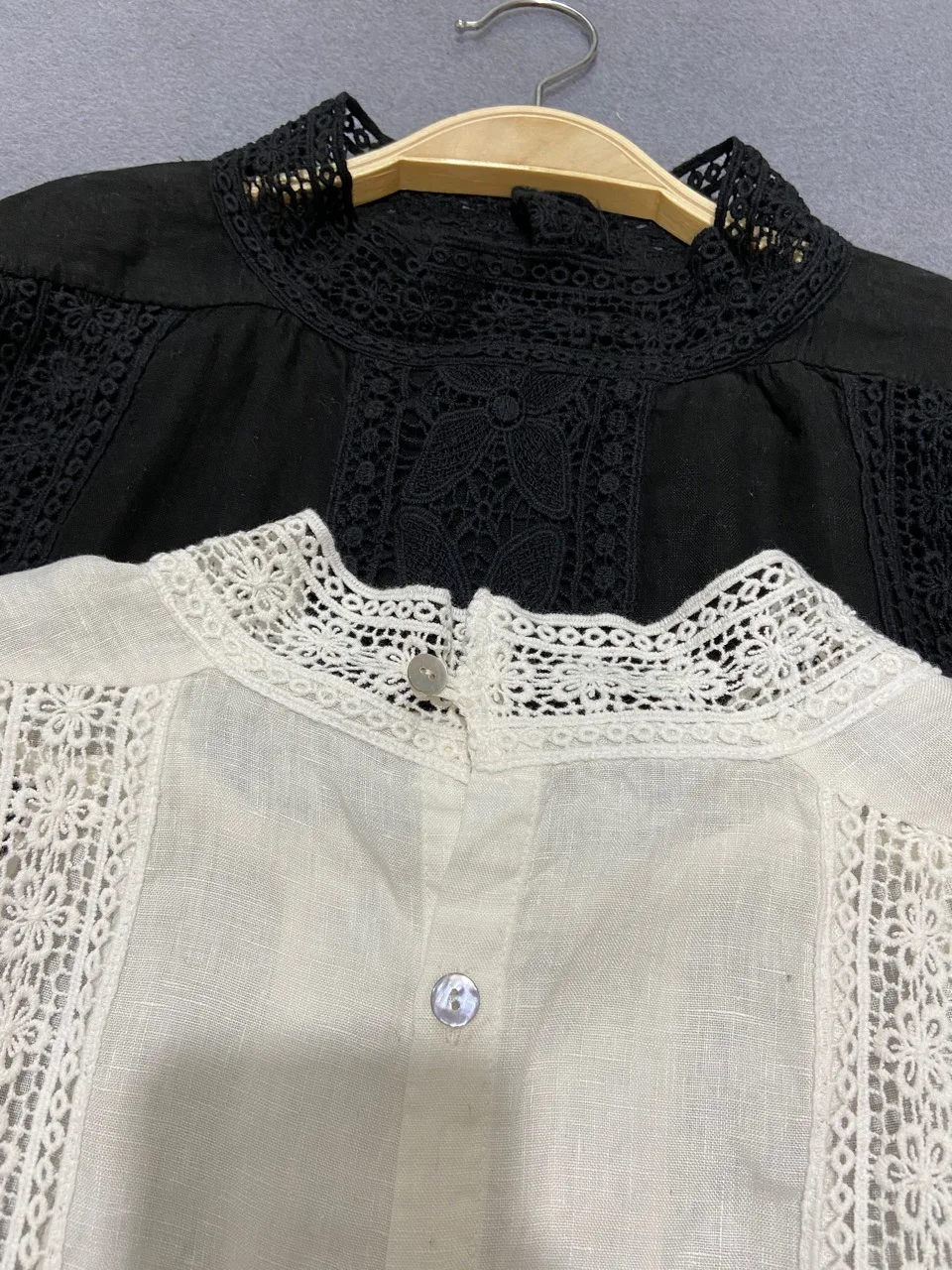 Johnature New Mori Linen Loose Hollow Out Women Shirts 2023 Spring Autumn Loose Vintage Solid Color Female Blouses