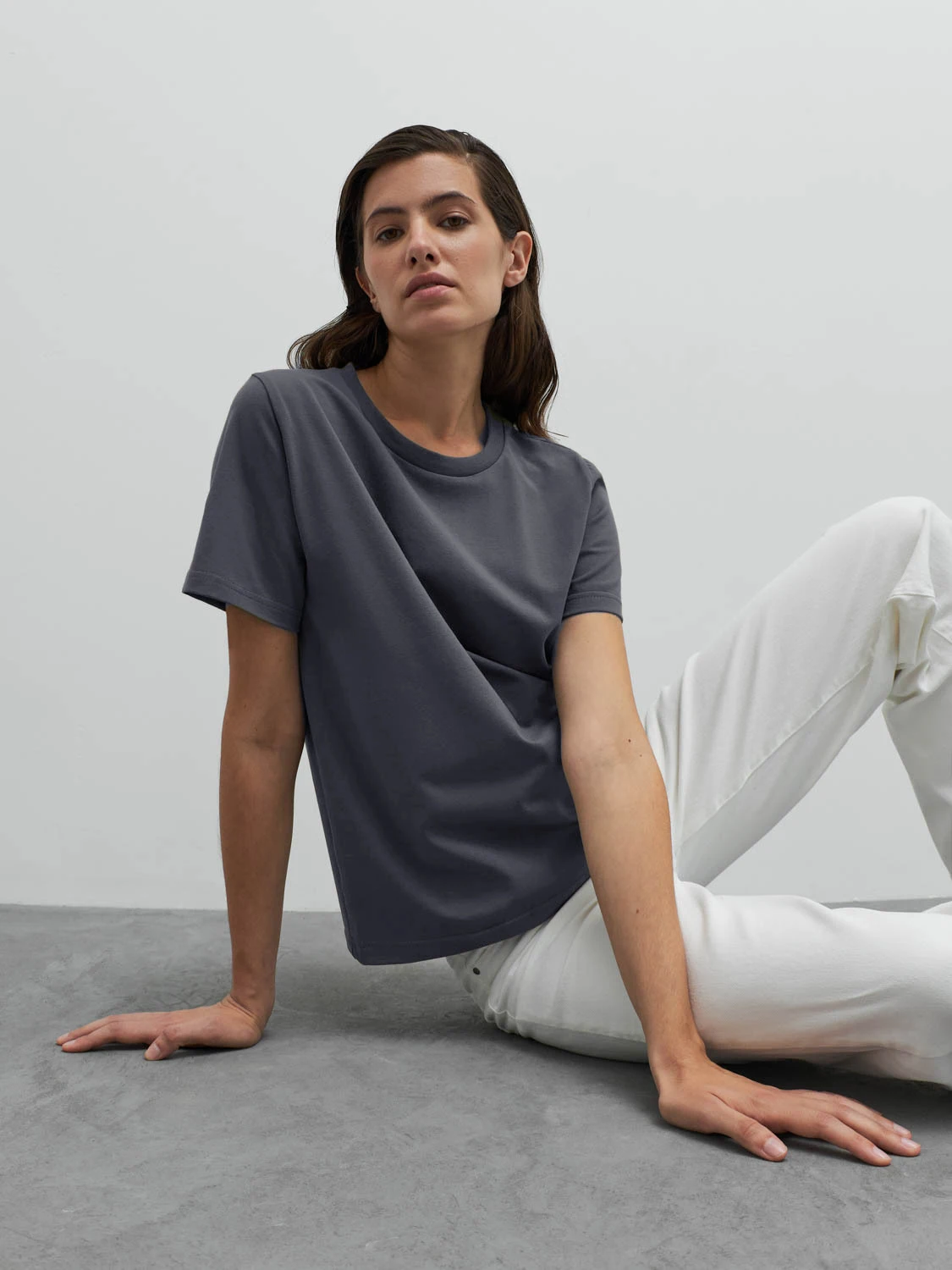 Bornladies 2025 Women's Summer 100% Cotton T-shirt Bottoming Basic Fashionable Solid Lady Short Sleeve Loose Tops Shirts