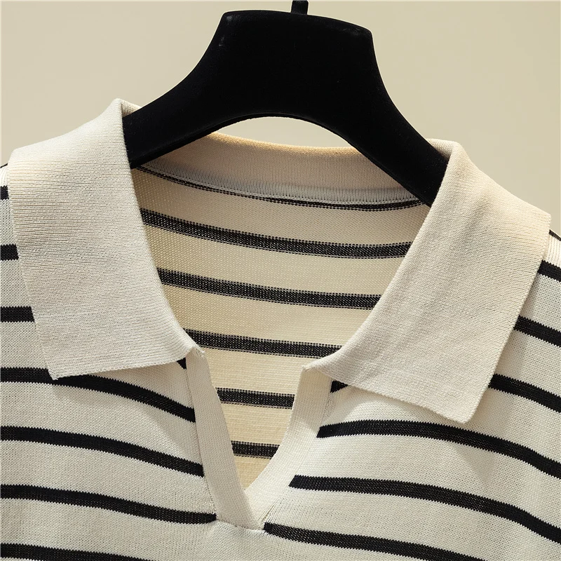 Jersey Mujer 2025 New Striped Sweater Women Long Sleeve Casual Retro Clothes Autumn Sweaters Female Knitted Pullovers Clothing