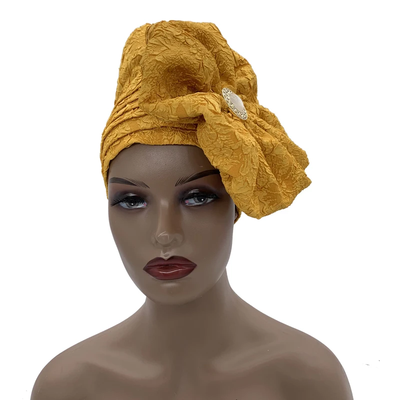 Big Flower Turban Bonnet Fashion Women's Head Wraps African Auto Gele Headties Muslim Headscarf Caps