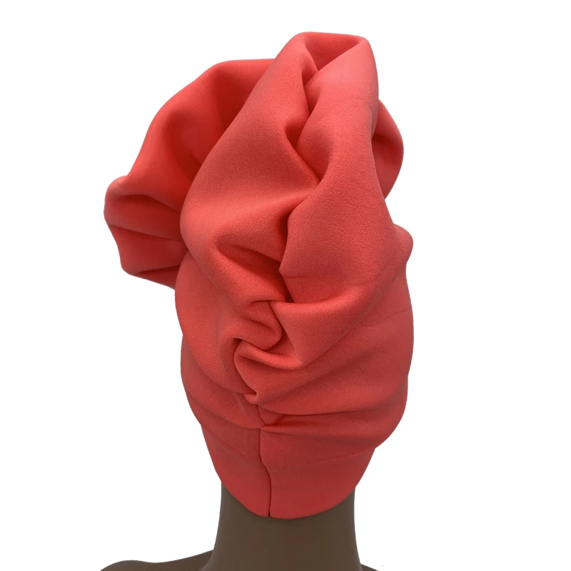 Big Flower Turban Bonnet Fashion Women's Head Wraps African Auto Gele Headties Muslim Headscarf Caps