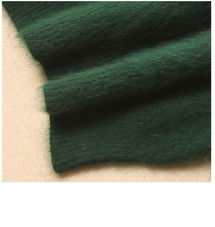 Autumn and Winter New Women's Sweater 100% Mink Cashmere Women's V-neck Pullover Casual Knitting Basic Fashion Large Top