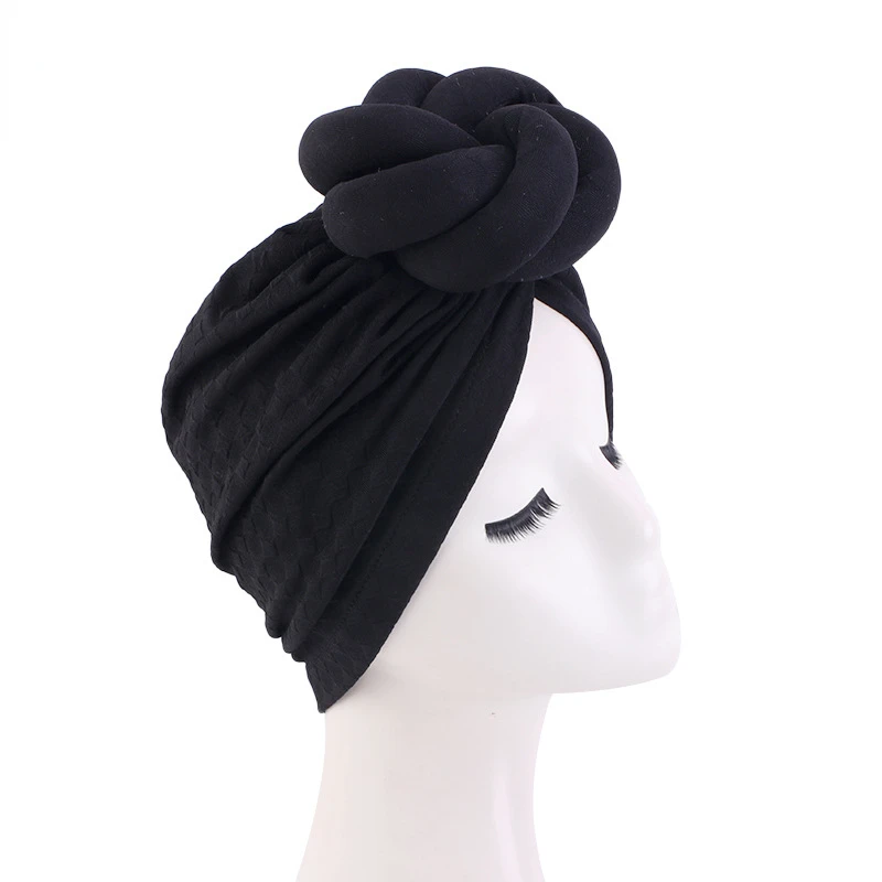 African Print Women Large Flower Stretch Turban Hat Headwrap Bonnet Hat Wedding Party Headwear Lady Muslim Hijab Hat Head Cover