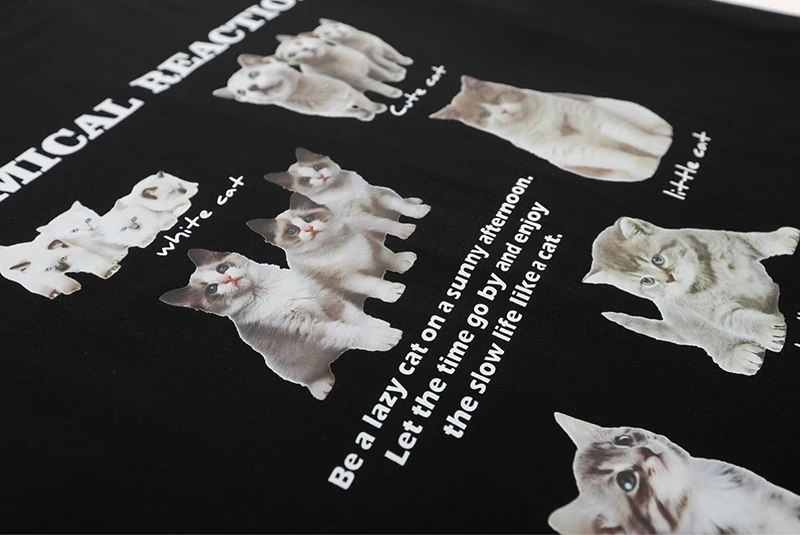 Y2k Top Women T-Shirt Oversized Kawaii Cat Cotton Summer Tees Harajuku Korean Fashion Short Sleeve Streetwear Aesthetic Clothing