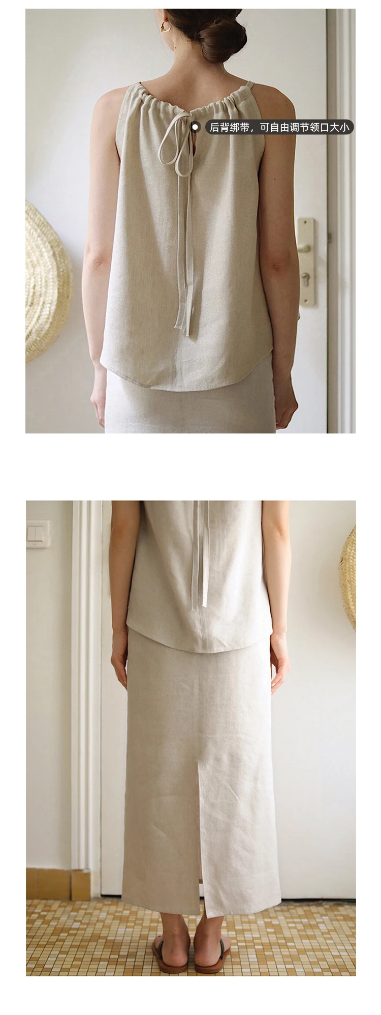 100% Linen Long Skirts For Women Skirts Casual High Waist Back Zipepr A-Line Female Skirt With Lining Faldas Largas Mujer