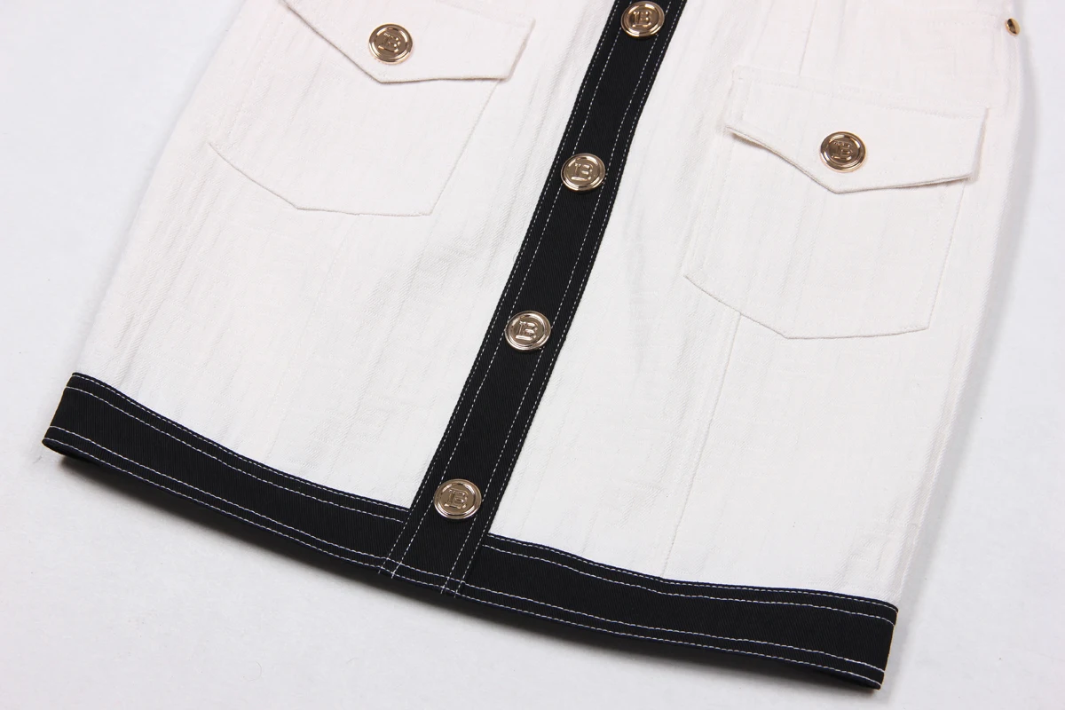 S-XL High Quality Fashion New Jacquard Textured denim Panel Black Sleeveless Slim Slim Strap Casual Pair with Women's Dress