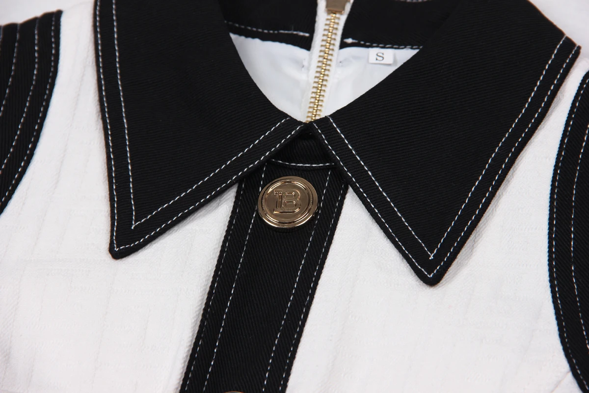 S-XL High Quality Fashion New Jacquard Textured denim Panel Black Sleeveless Slim Slim Strap Casual Pair with Women's Dress