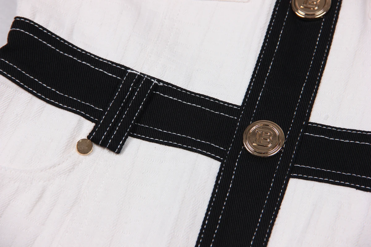 S-XL High Quality Fashion New Jacquard Textured denim Panel Black Sleeveless Slim Slim Strap Casual Pair with Women's Dress